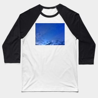 Dark Blue Sky and Small Clouds Baseball T-Shirt